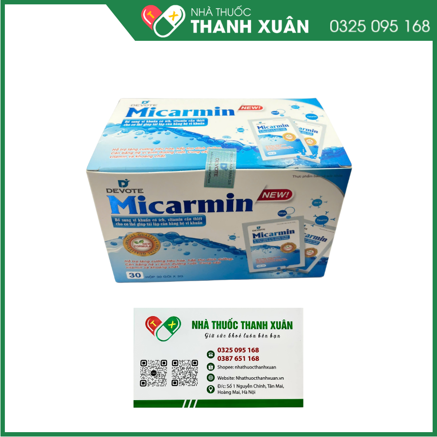Devote Micarmin - Bổ sung vi khuẩn có lợi, enzym tiêu hóa